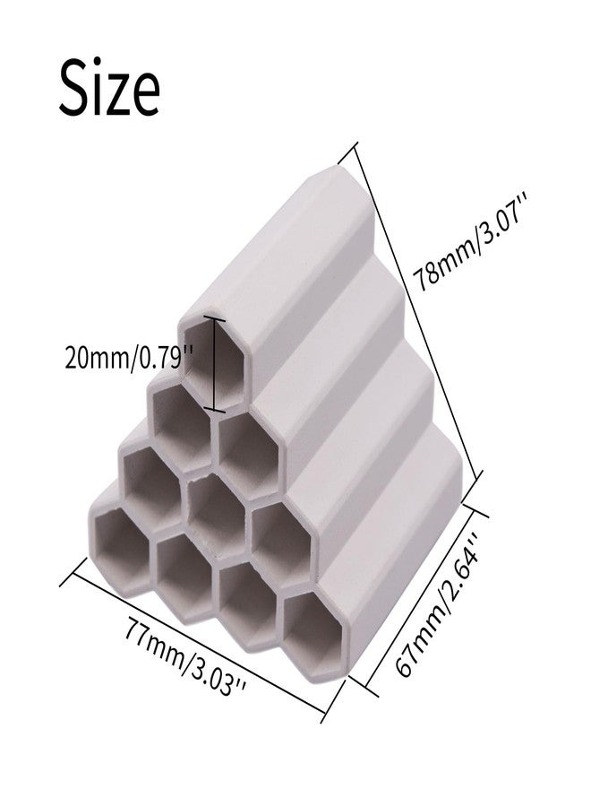 AnRui Ceramic Shrimp and Betta Shelters Ten Holes Fish Tank Decor Honeycomb Tunnel Aquarium Décor Thematic Ornaments for Cichlid, Small Fish, Shrimp to Play Hide Breed Habitat, White - Image 2