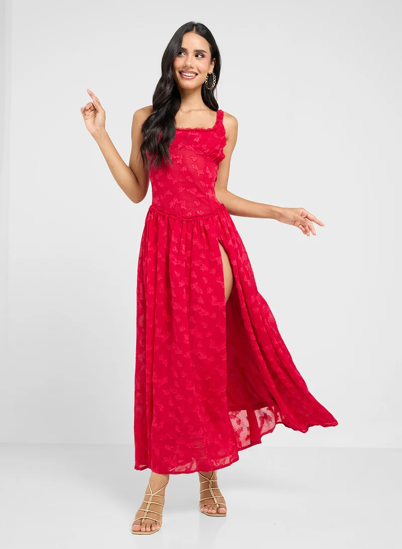 Ginger Floral Slit Dress