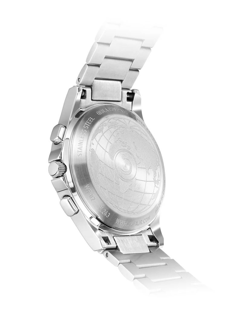 الفجر ساعة رجالية دائرية من الفولاذ المقاوم للصدأ WR-02 - Image 4