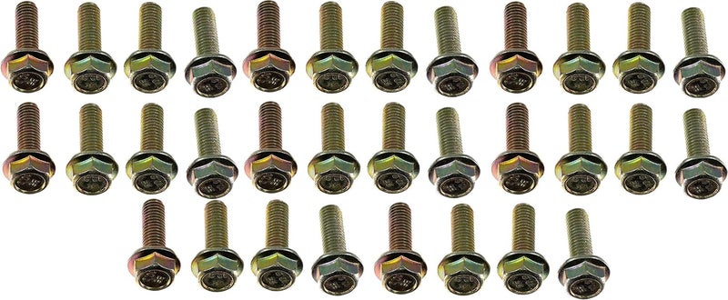 APDTY 134156 Engine Oil Pan Bolt Set of 32 for 1999-2010 6.7L Cummins Diesel Engine - Image 1