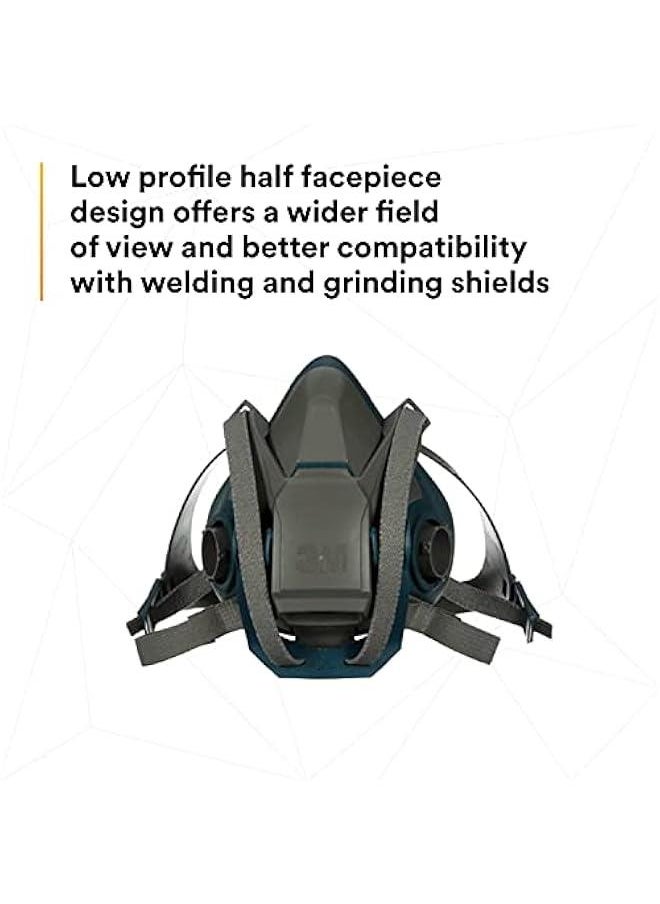 Arabest - Rugged Comfort Half Facepiece Respirator with Quick Latch, Silicone Seal, Cool Flow Valve, NIOSH Approved, Bayonet Connection, for Gases, Vapors, Dust, Construction & Maintenance. - Image 1