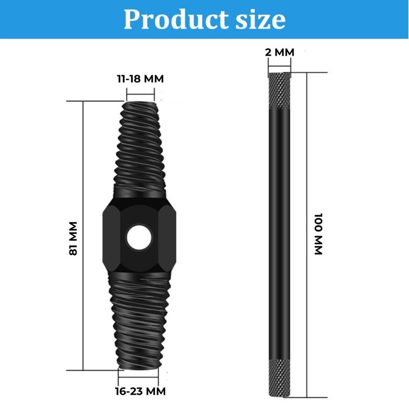 Zaptec 2 in 1 Screw Extractor for Tap Faucet Valve Damaged Broken Wire Water Pipe Bolt Remover - Image 2