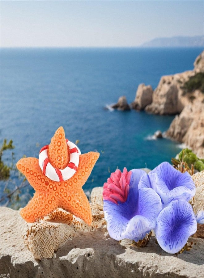 VLSQHNCF 11 Pieces Aquarium Decorations with Resin Coral, Fish Tank Decorations Small Underwater Accessories, Artificial Plant for Betta Ornaments Aquarium Landscape - Image 4