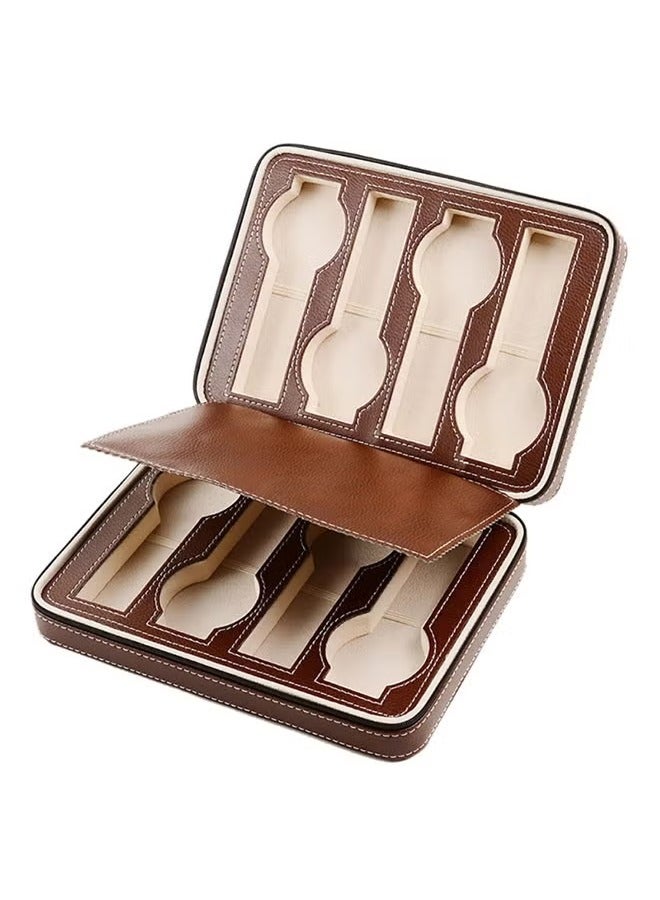 Sanda 8-Grid PU Leather Watch Box QJ1535C8 - Image 1
