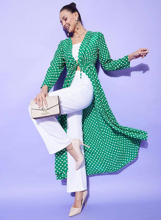 ستايل ستون جاكيت خفيفة بطبعة نقاك بولكا وأكمام طويلة - Image 3