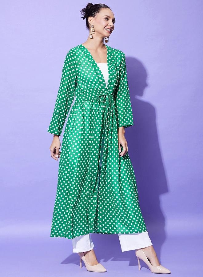 ستايل ستون جاكيت خفيفة بطبعة نقاك بولكا وأكمام طويلة - Image 5