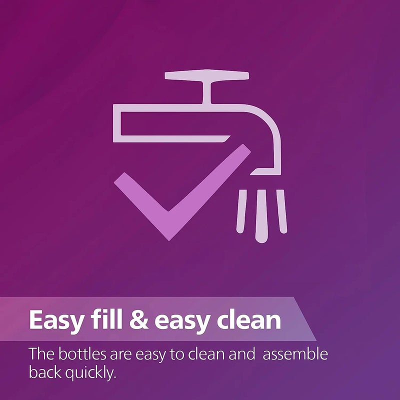 Avent Philips Avent Grow Plastic Feeding Bottle | Anti-Colic | Easy Fill,Easy Clean|BPA Free | with 1M+ Flow Teat | Made in India (250ml) (Penguine with Sea Shell) - Image 5