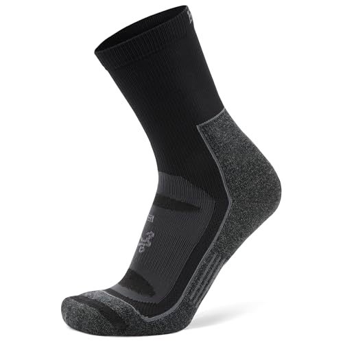 Balega Blister Resist Performance Crew Athletic Running Socks for Men and Women (1 Pair), Black, Large - Image 1