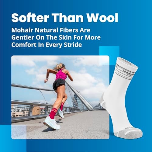 Balega Blister Resist Performance Crew Athletic Running Socks for Men and Women (1 Pair), Black, Large - Image 5