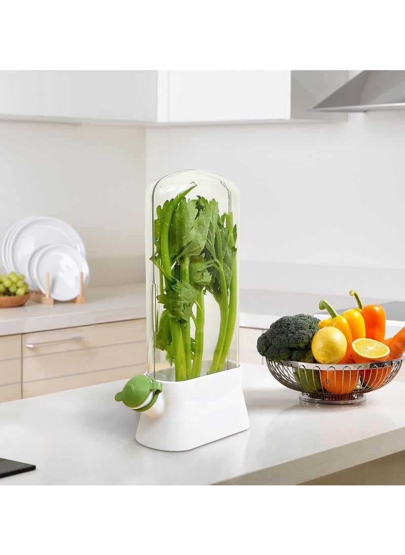 Ru syanl - Herb Keeper and Herb Saver Vegetable Storage Container for Cilantro Mint Parsley Asparagus - Image 1