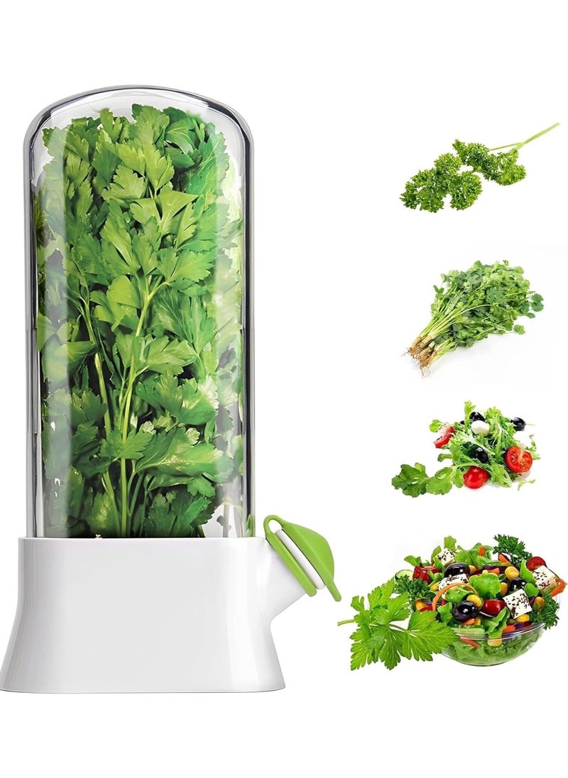 Ru syanl - Herb Keeper and Herb Saver Vegetable Storage Container for Cilantro Mint Parsley Asparagus - Image 1