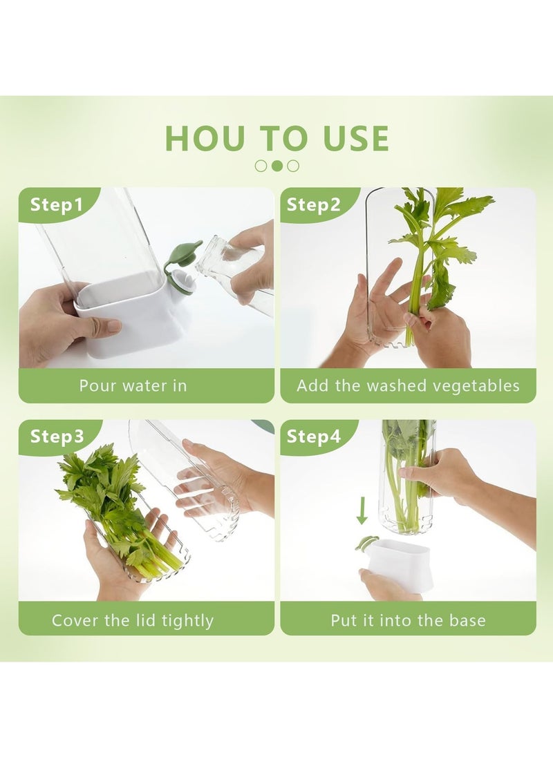 Ru syanl - Herb Keeper and Herb Saver Vegetable Storage Container for Cilantro Mint Parsley Asparagus - Image 1