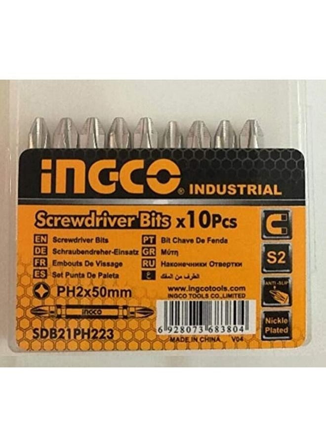 INGCO Dull Ph2 Screwdriver Bits 10 Pieces 