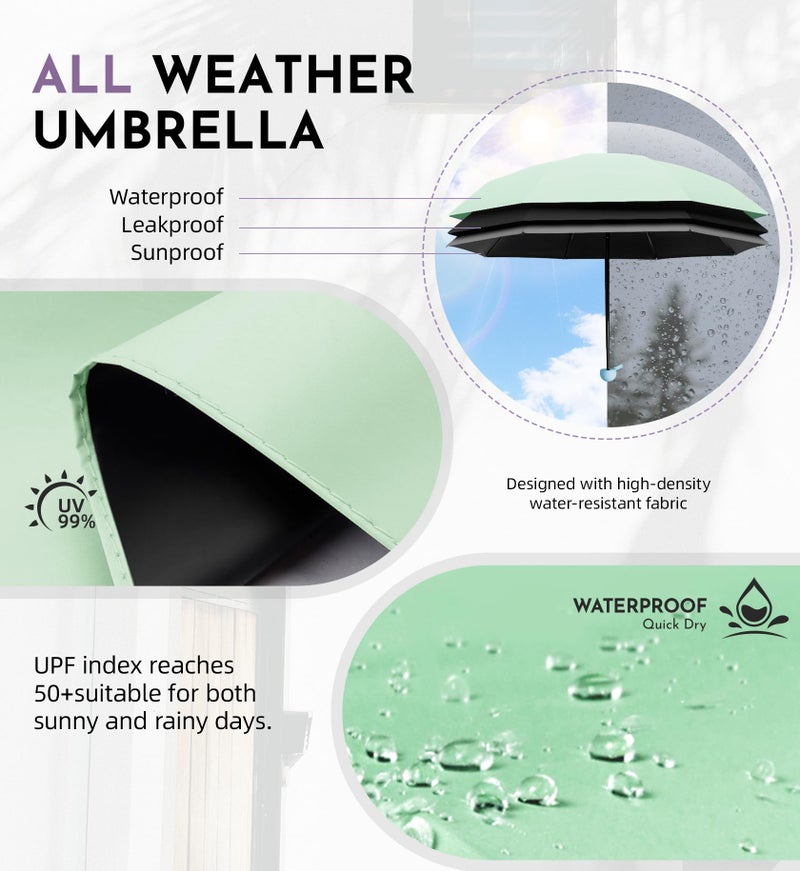 LILAC Travel Mini Umbrella with UPF 50+ Cooling UV Rain Protection, Compact Small & Lightweight Pocket-Sized Folding Umbrellas with Case for Purse & Backpack, Thoughtful Gift Women Men & Kids - Image 5