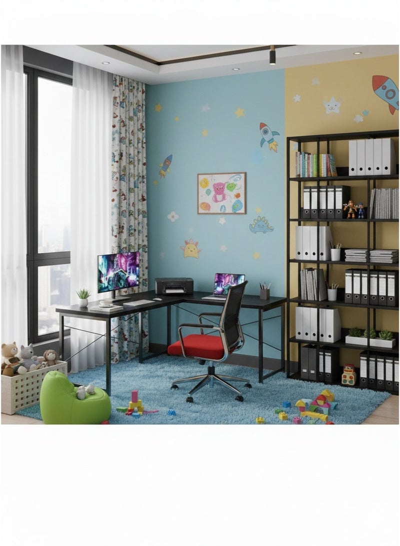 Gaming table with round angle and removable shelf for home, office and workstation - Image 5