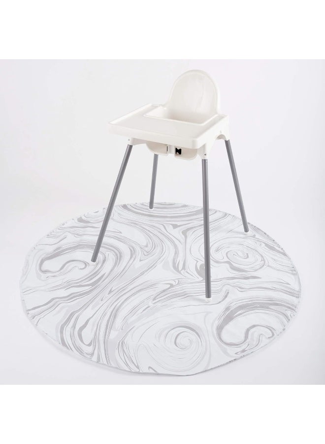BooginHead SplatMat 52" Extra Large Waterproof Floor Mat for Under High Chair, Marble Swirl - Image 1