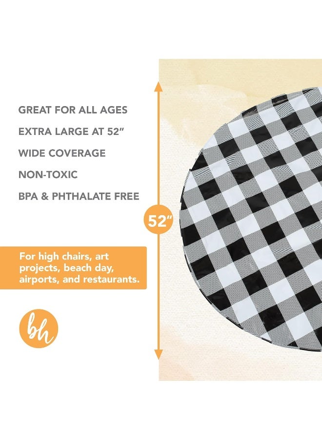 BooginHead SplatMat 52" Extra Large Waterproof Floor Mat for Under High Chair, Marble Swirl - Image 5