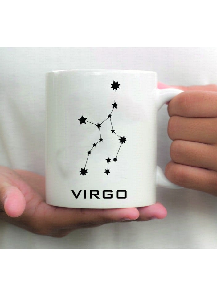 Giftmate Virgo Zodiac Mug 325ml White Printed Ceramic Mug for Coffee Tea | Virgo Star Sign Mug - Image 3