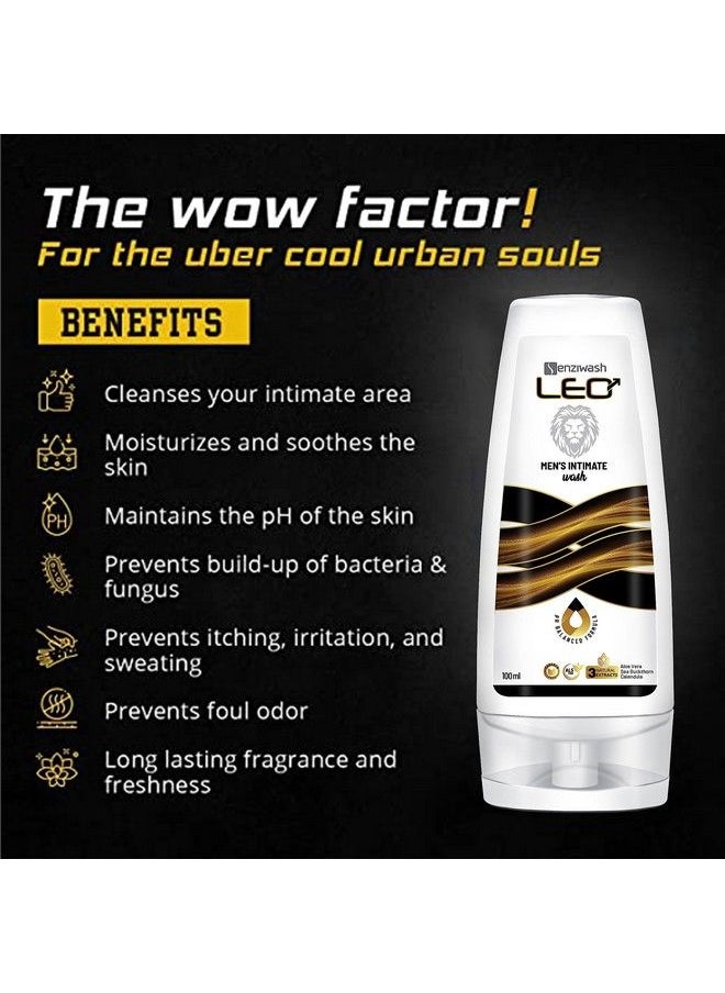 SENZIWASH - Leo Intimate Wash For Men 100% Scientific With Natural Ingredients ; Aloe Vera Sea Buckthorn & Calendula ; Prevents Itching Irritation And Odor (100 Ml) - Image 1