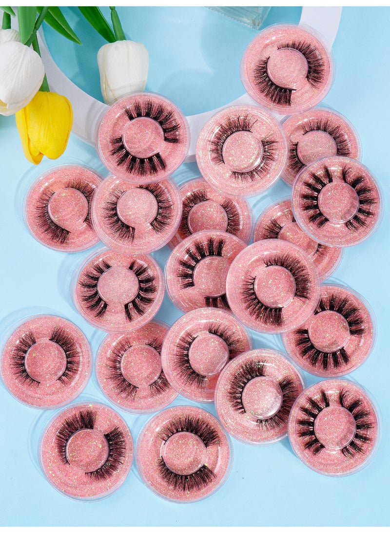 MAGEFY Half  Lashes False Eyelashes Cat Eyes Wispy Natural Faux Mink Lashes 20 Pairs Pack Light Volume Short Fake Eye Lashes Multipack - Image 4