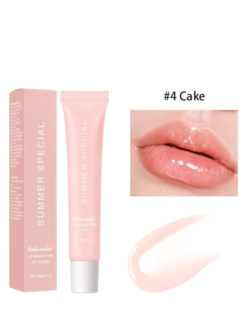 lakerain Summer Special Lip Butter Balm Non Greasy Soothes Dry Lip Care Oil Moisturizing Lightweight Summer Lip Balm for Dark and Dry Lips Hydrating and Nourishing Lip Gloss 15g Cake 04 - Image 2