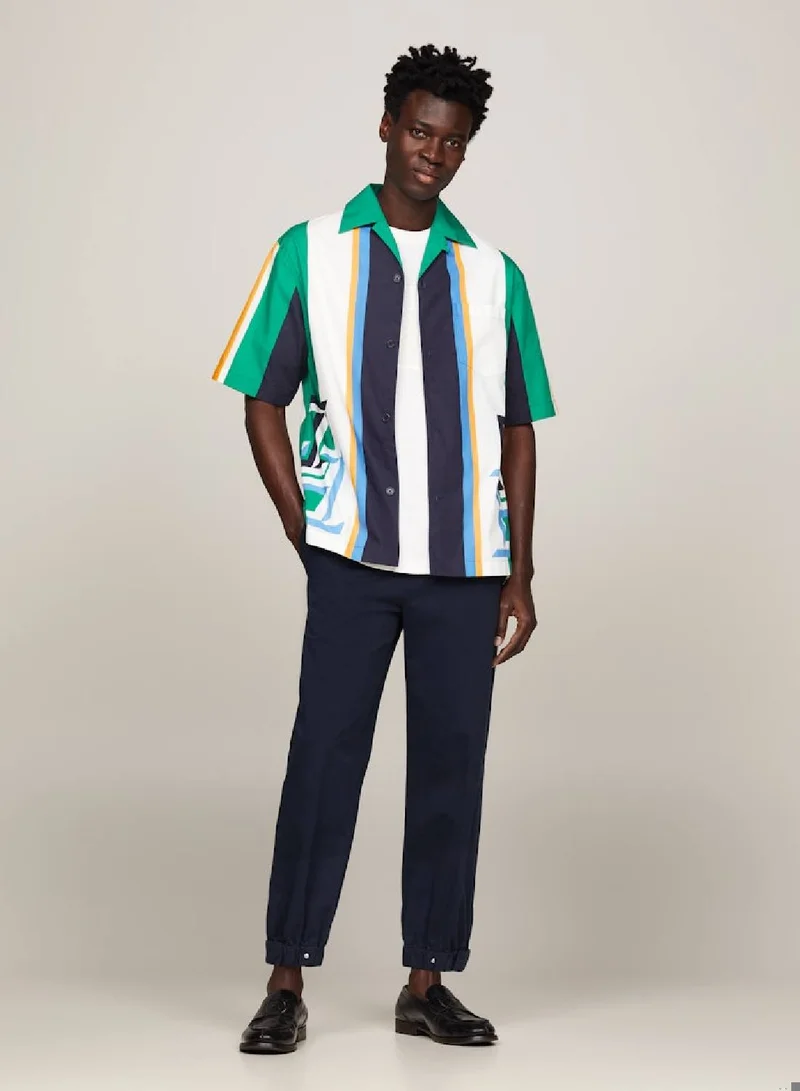 TOMMY HILFIGER Th Monogram Colour-Blocked Classic Shirt