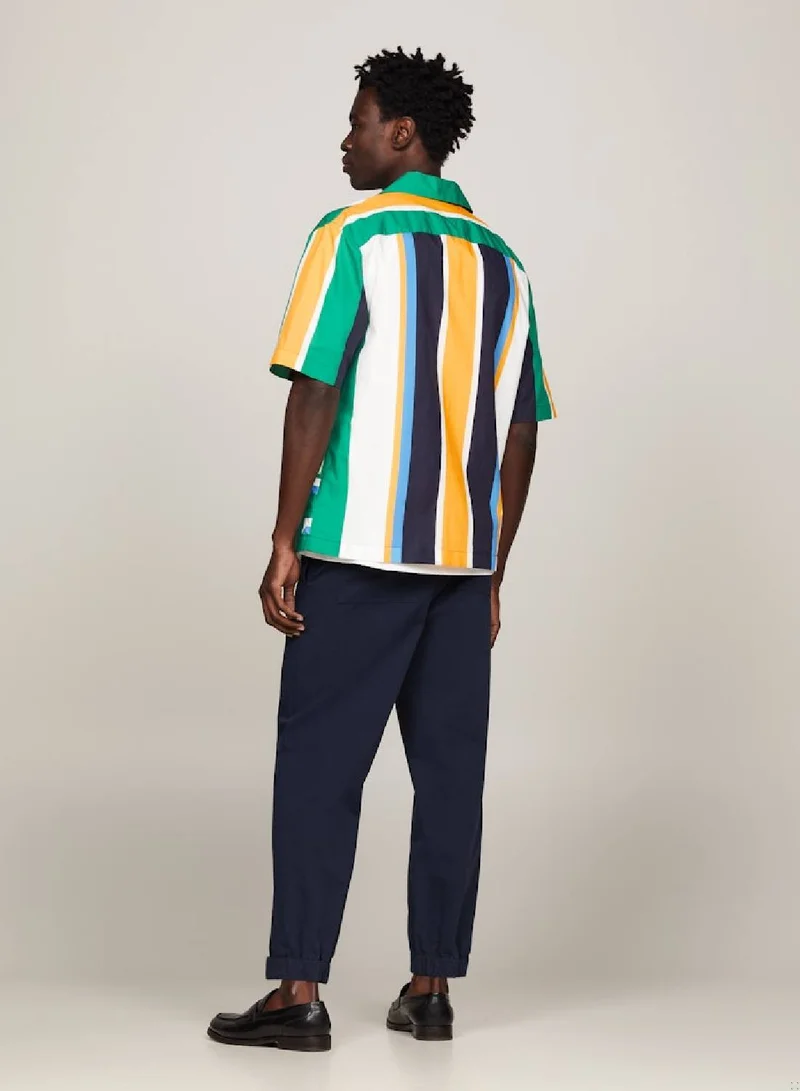 TOMMY HILFIGER Th Monogram Colour-Blocked Classic Shirt