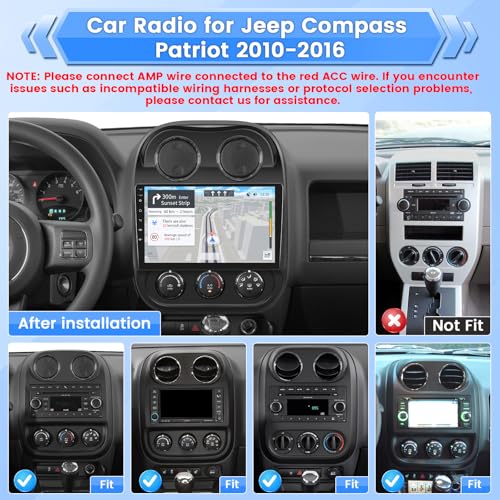 Roinvou Car Radio for Jeep Compass Patriot 2010 2011 2012 2013 2014 2015 2016 101 Inch Android Touch Screen for Compass Patriot Car Stereo with GPS Navigation5GHz WiFiBluetooth Backup Camera - Image 3