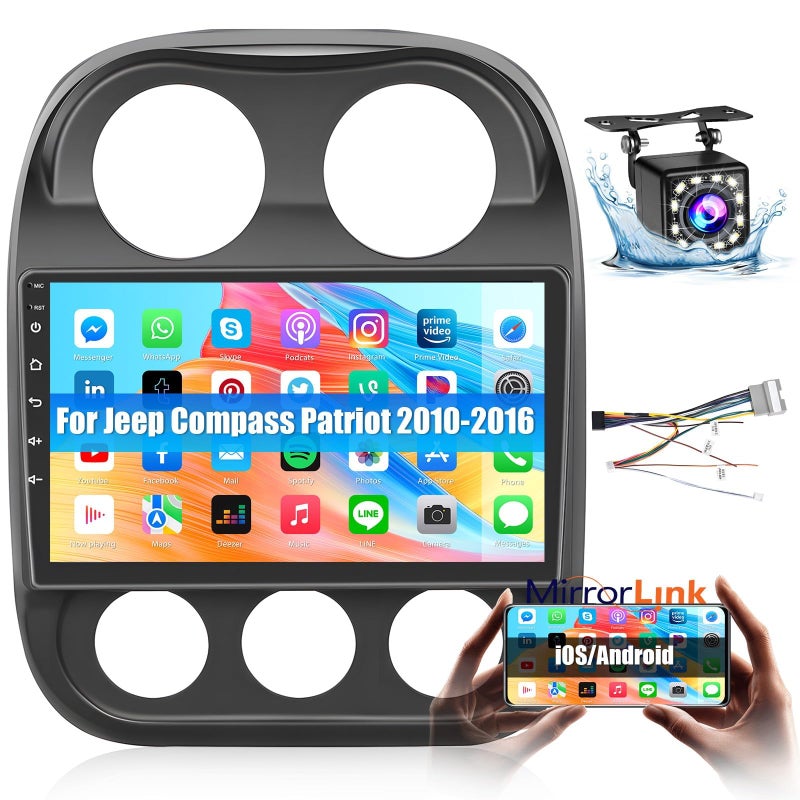 Roinvou Car Radio for Jeep Compass Patriot 2010 2011 2012 2013 2014 2015 2016 101 Inch Android Touch Screen for Compass Patriot Car Stereo with GPS Navigation5GHz WiFiBluetooth Backup Camera - Image 2