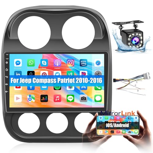 Roinvou Car Radio for Jeep Compass Patriot 2010 2011 2012 2013 2014 2015 2016 101 Inch Android Touch Screen for Compass Patriot Car Stereo with GPS Navigation5GHz WiFiBluetooth Backup Camera - Image 1