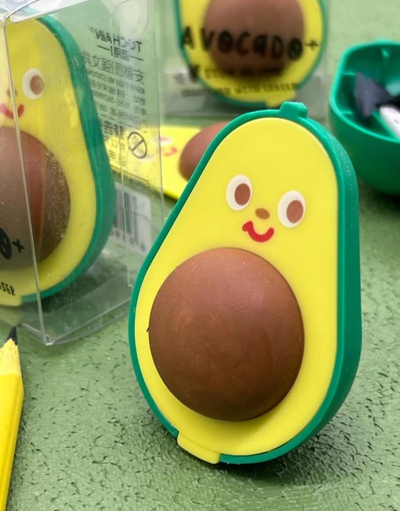 كاغيت جيمي دوكان Cute Avocado Pencil Sharpener with Eraser