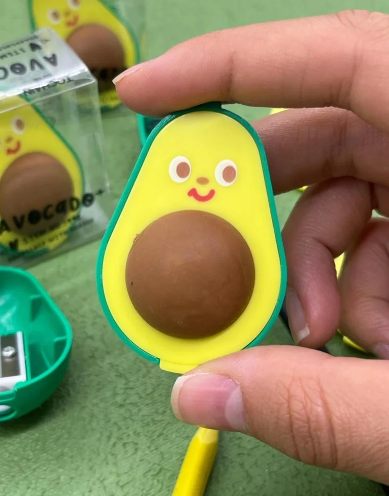 كاغيت جيمي دوكان Cute Avocado Pencil Sharpener with Eraser