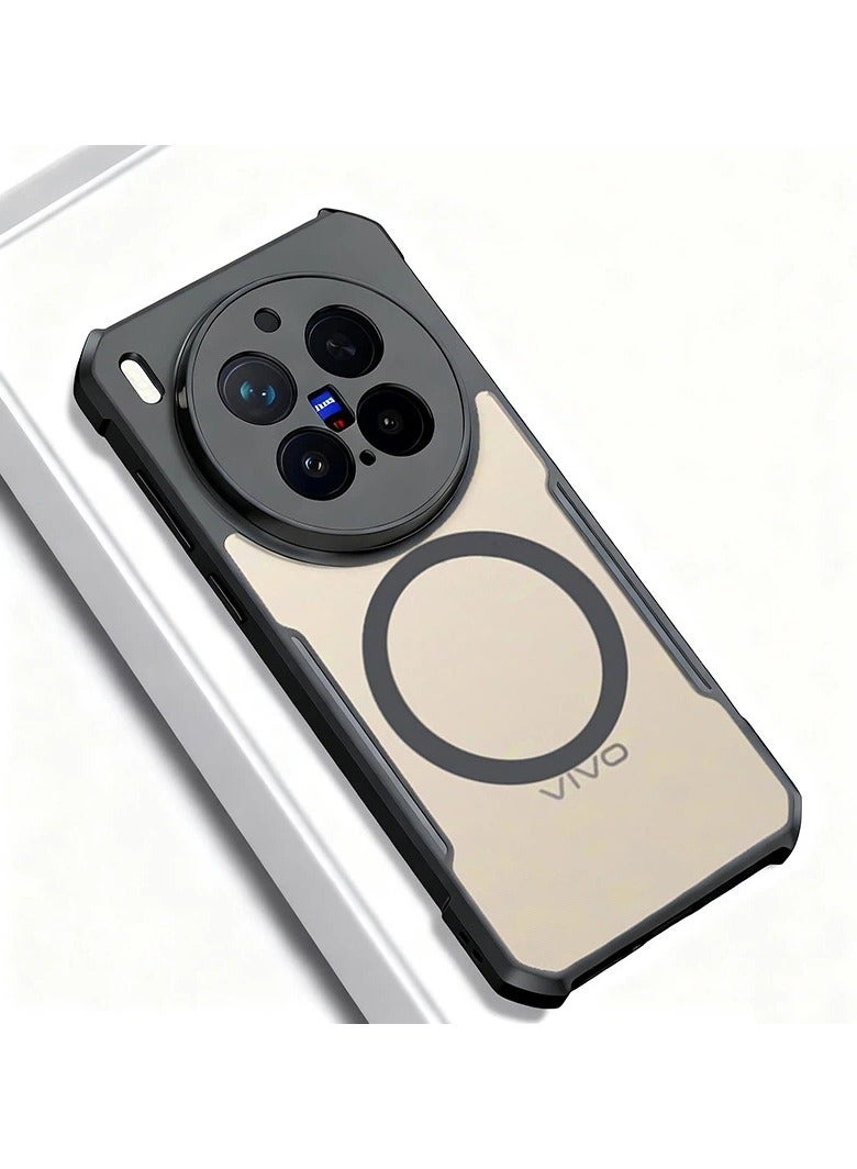 general Magnetic Protective Case Compatible with Vivo X300 Pro 2025 TPU+PC Shock-Absorbing Bumper Transparent Phone Back Cover Anti-Yellowing Slim-Fit Protective Case - Image 4