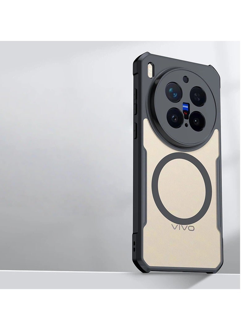 general Magnetic Protective Case Compatible with Vivo X300 Pro 2025 TPU+PC Shock-Absorbing Bumper Transparent Phone Back Cover Anti-Yellowing Slim-Fit Protective Case - Image 1