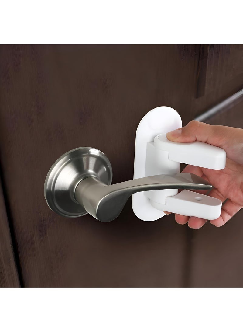 Toddler Safety Door Lever Lock: Effective Child-Proof Door Handle Locks And Latches Featuring 3M Adhesive For Maximum Security And Peace Of Mind For Parents - Image 1