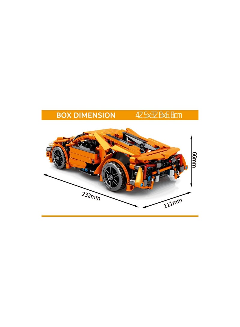 Sembo 8157 - Lycan car building blocks - 469 pcs - Orange - Image 4