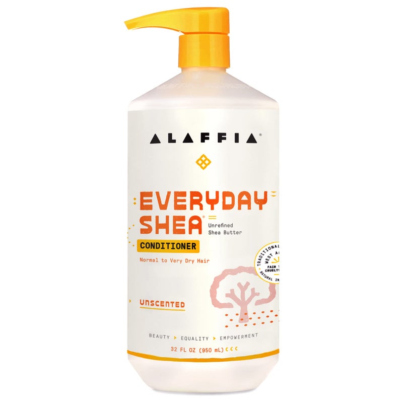 Alaffia EveryDay Shea Conditioner, Moisturizes, Restores and Protects. Made with Fair Trade Shea Butter, Cruelty Free, No Parabens, Vegan, Unscented 32 Fl Oz - Image 1