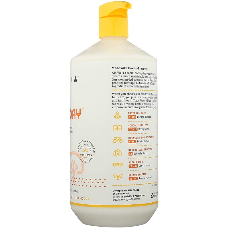 Alaffia EveryDay Shea Conditioner, Moisturizes, Restores and Protects. Made with Fair Trade Shea Butter, Cruelty Free, No Parabens, Vegan, Unscented 32 Fl Oz - Image 2