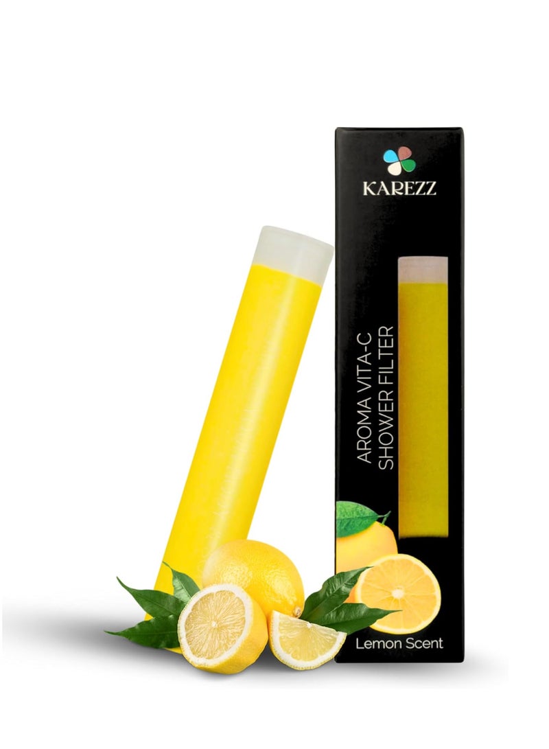 KAREZZ Vita-C Shower Filter – 560 Lemon Equivalent Vitamin-C, Collagen Boost, Hair Care, Skin Moisturiser, Antioxidant Rich, for Karezz Shower Head, Made in Korea – Pack of 2  - Image 2