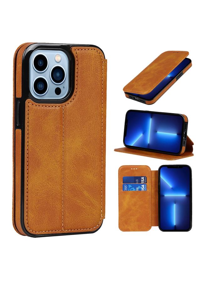 Zaboon Case For iPhone 13 Pro Max Strong Magnetic Closure PU + TPU Leather Case with Card Slots & Holder - Image 1