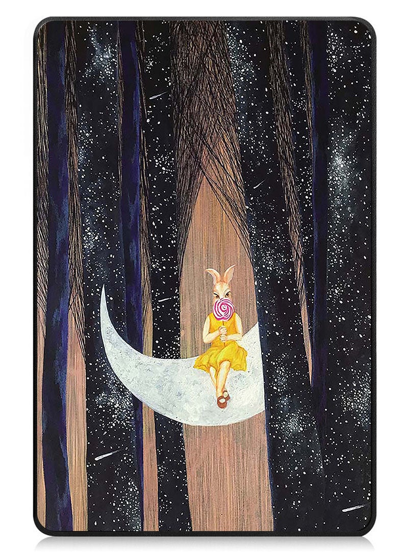 Theodor Protective Flip Case For Apple iPad Pro 13 (2024) With Trifold Stand Auto Wake Sleep Shockproof Cover Hare enjoying lollypop - Image 1