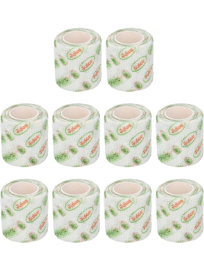 Self Adhesive Bandage Wrap 5cm 10 Rolls Cohesive Elastic Vet Bandage for Dogs Horses Pets Wrist Ankle Sprains - Image 1