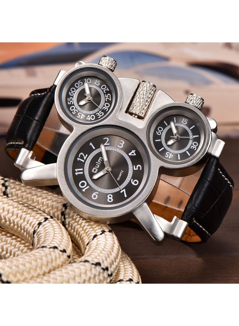 Casual Watch for Men Analog Leather - Image 3