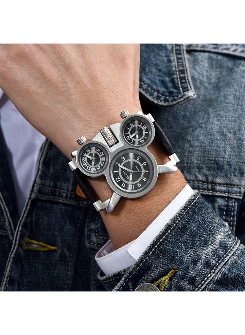 Casual Watch for Men Analog Leather - Image 2