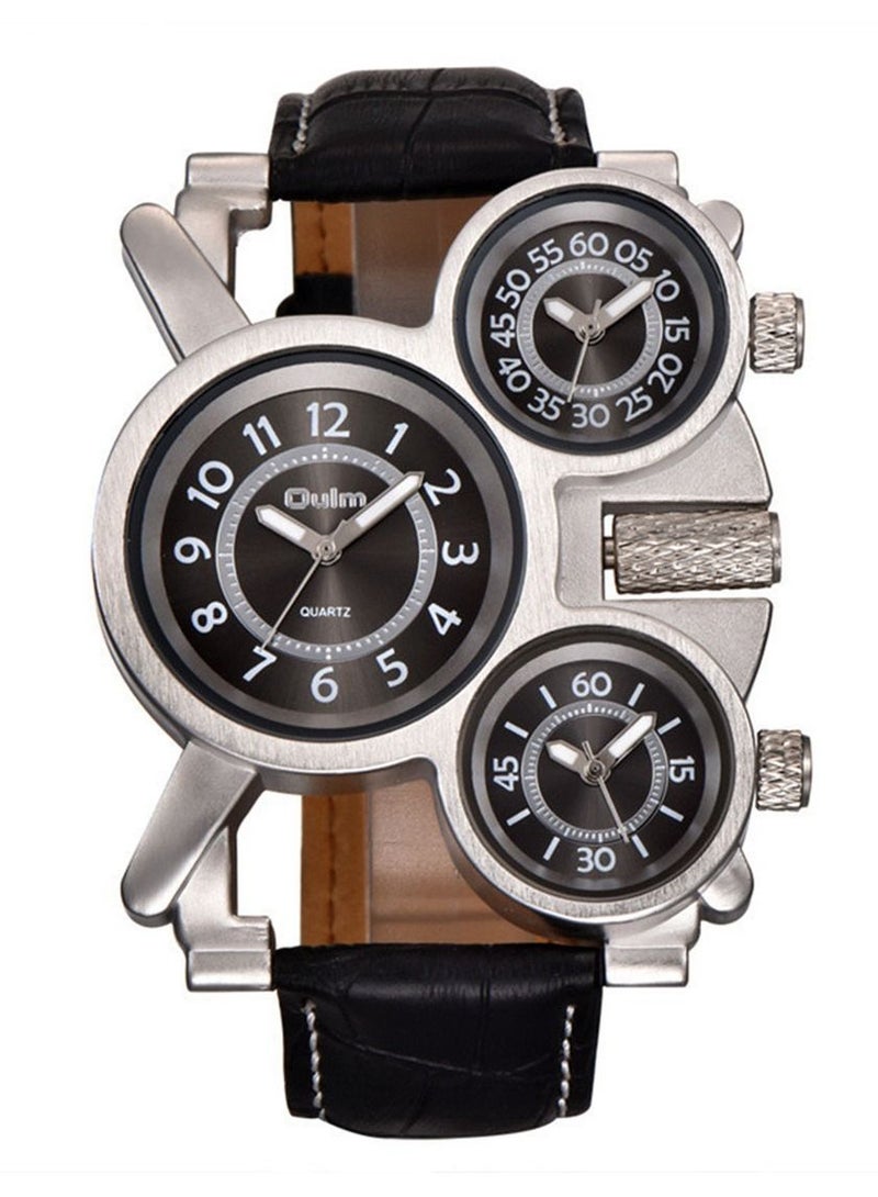 Casual Watch for Men Analog Leather - Image 1