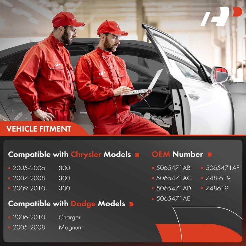 A-Premium Front Driver Side Power Window Regulator with 2-Pin Motor for Chrysler 300, Dodge Charger, and Magnum - Image 2