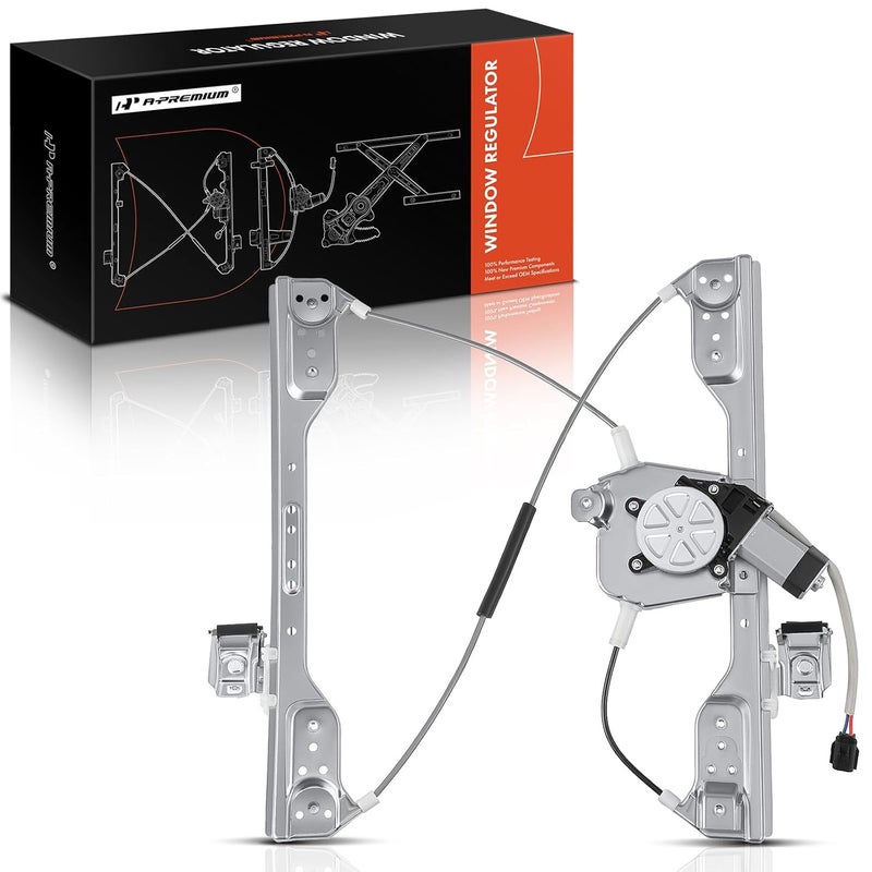 A-Premium Front Driver Side Power Window Regulator with 2-Pin Motor for Chrysler 300, Dodge Charger, and Magnum - Image 1