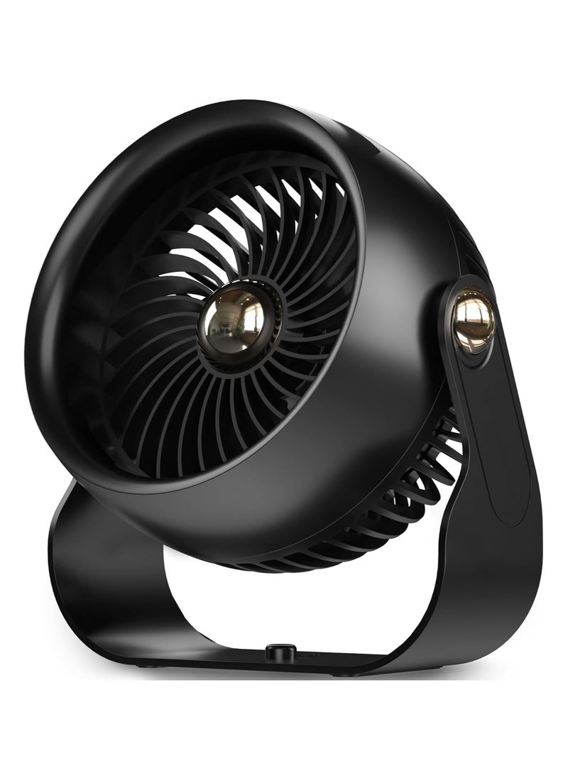 Joshberg Desk Fan, 6 Inch Quiet Air Circulator Fan, 4 Speeds with Strong Airflow, 360° Rotate Portable Fan for Bedroom Home Office Desktop Travel  - Image 1