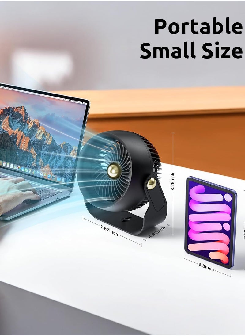 Joshberg Desk Fan, 6 Inch Quiet Air Circulator Fan, 4 Speeds with Strong Airflow, 360° Rotate Portable Fan for Bedroom Home Office Desktop Travel  - Image 4