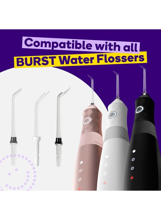 BURST Electric Water Flosser Replacement Tips (Classic/2 Pack) | for Fresh Breath & Healthy Gums | Plaque Removal Between Teeth, Braces & Dental Work - Image 4